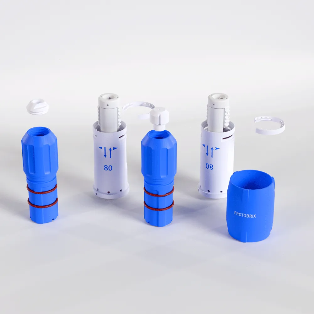 Half Handles: additional sections for different Stroke Lengths  (80mm, front, No)